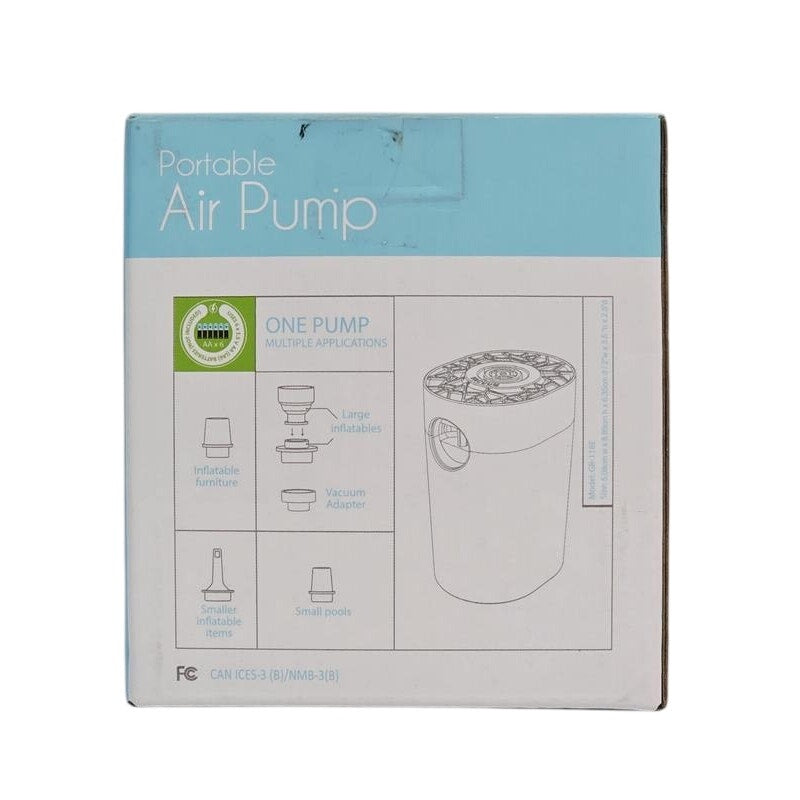 💨 Portable Air Pump • Compact • Multi-Nozzle Inflator