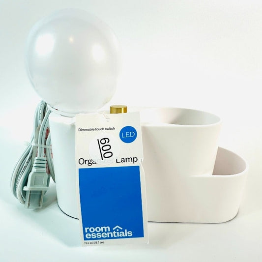 Room Essentials Dimmable LED Organizer Lamp White Touch Switch Desk Light New