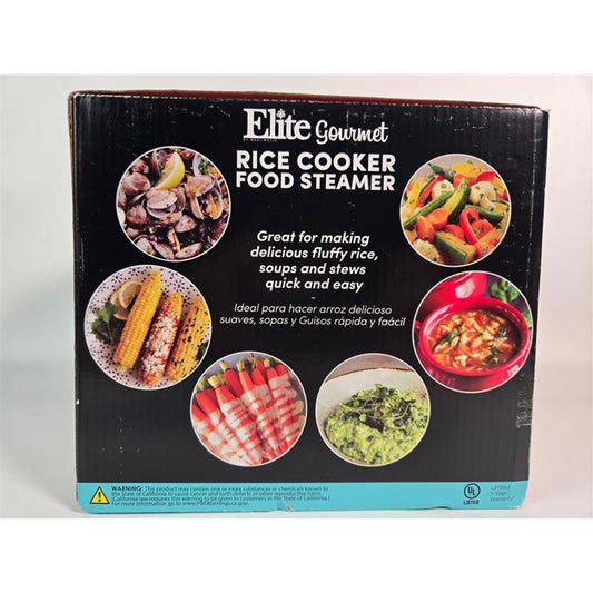 🍚 Elite Gourmet 6-Cup Rice Cooker & Food Steamer (Model ERC-006NST)