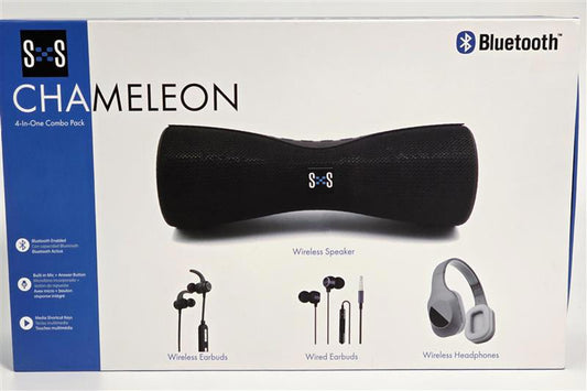 SΒ·S Chameleon 4-in-1 Bluetooth Combo β Speaker & Headphones