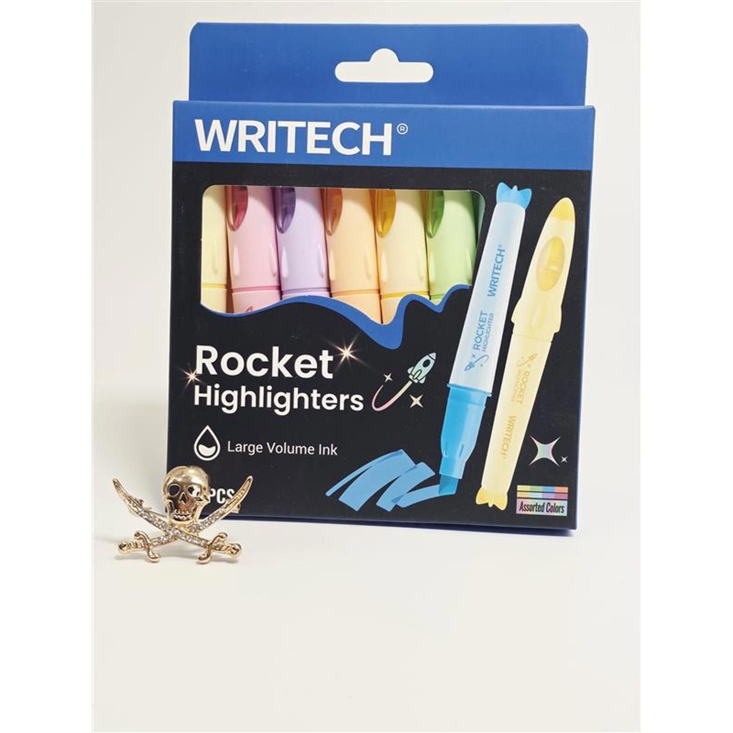 WriTech Rocket Highlighters 6 Pack Assorted Colors New
