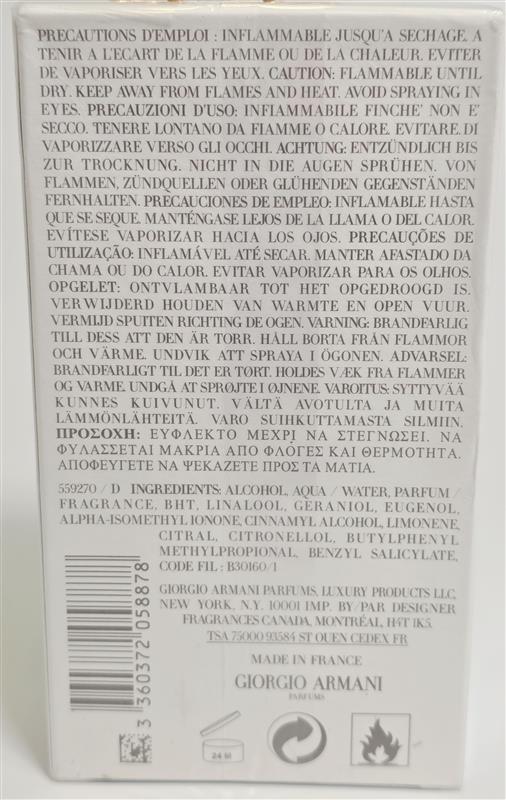 Armani Acqua di Giò Pour Homme EDT 100ml New Sealed