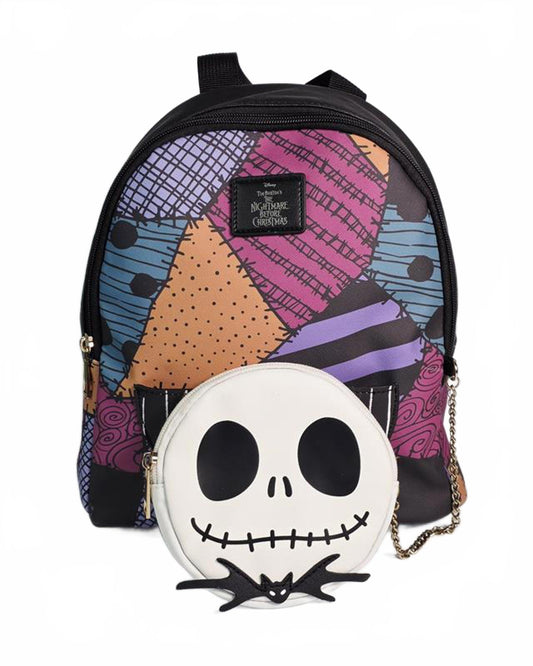 π€ Disney The Nightmare Before Christmas Backpack Set β Patchwork Sally & Jack