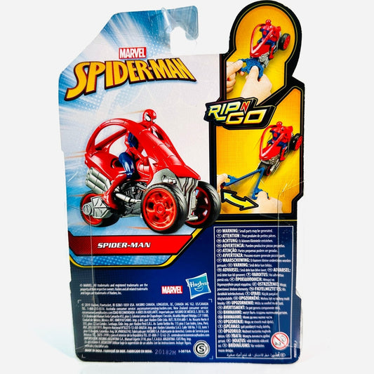Hasbro Marvel Spider Man Rip N Go Motorcycle Action Figure Vehicle Toy New