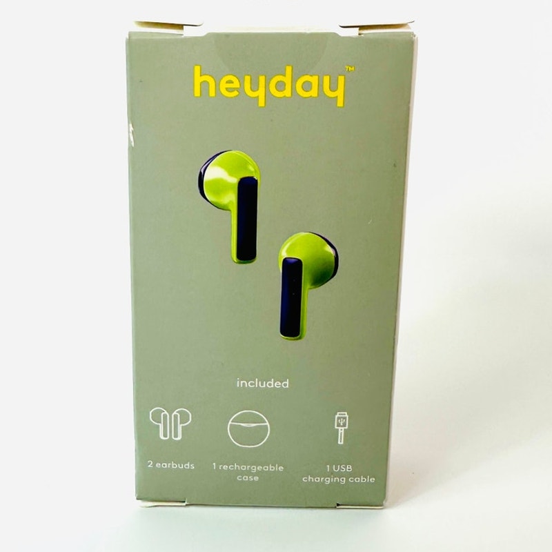 Heyday True Wireless Earbuds Neon Green Bluetooth Headphones Target New