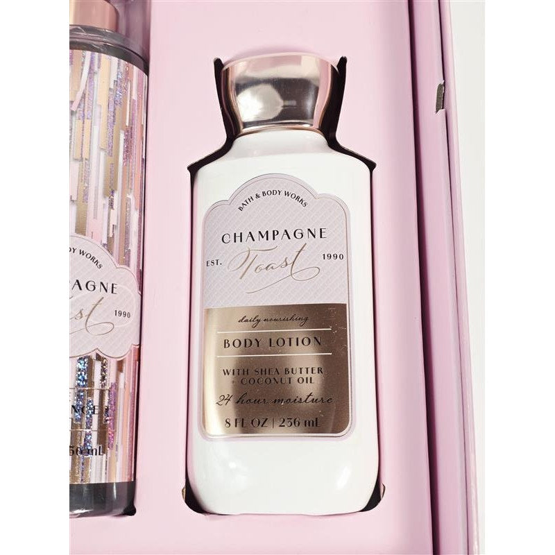 🎁🥂 Bath & Body Works Champagne Toast “Cheers To You” 3pc Gift Set (Boxed)