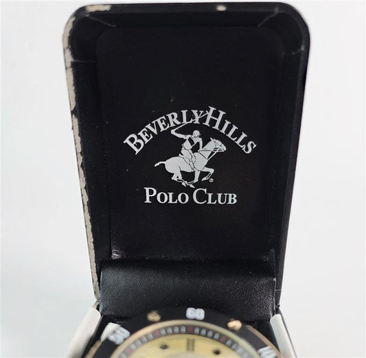 β Beverly Hills Polo Club Retro Gold & Black Watch β Damaged Box (New)