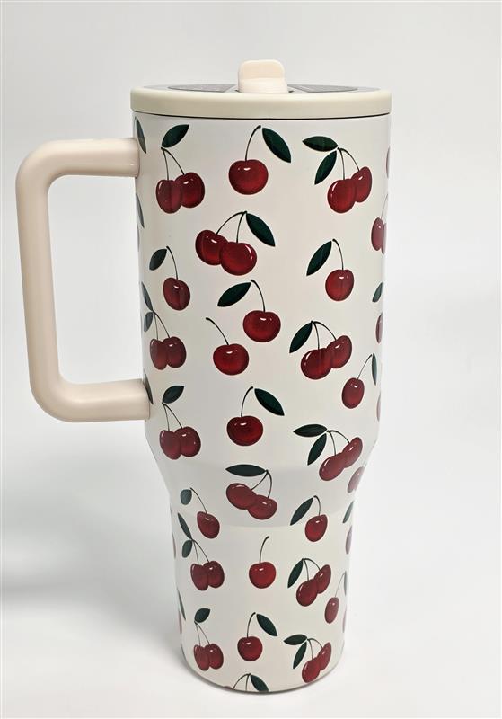 Hydrojug Stainless Steel Tumbler 32oz Cherry Design