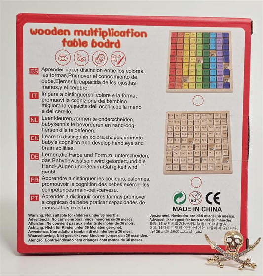 Wooden Multiplication Table Board Educational Toy