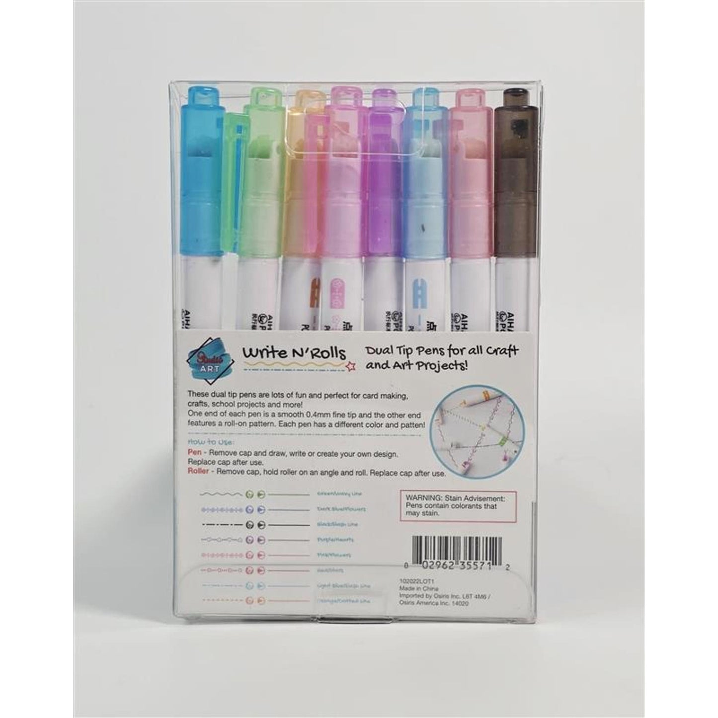 π¨β¨ Write Nβ Rolls β Dual Tip Pattern Pens (8-Pack, Brand New)