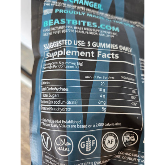 Beast Bites Creatine Gummies