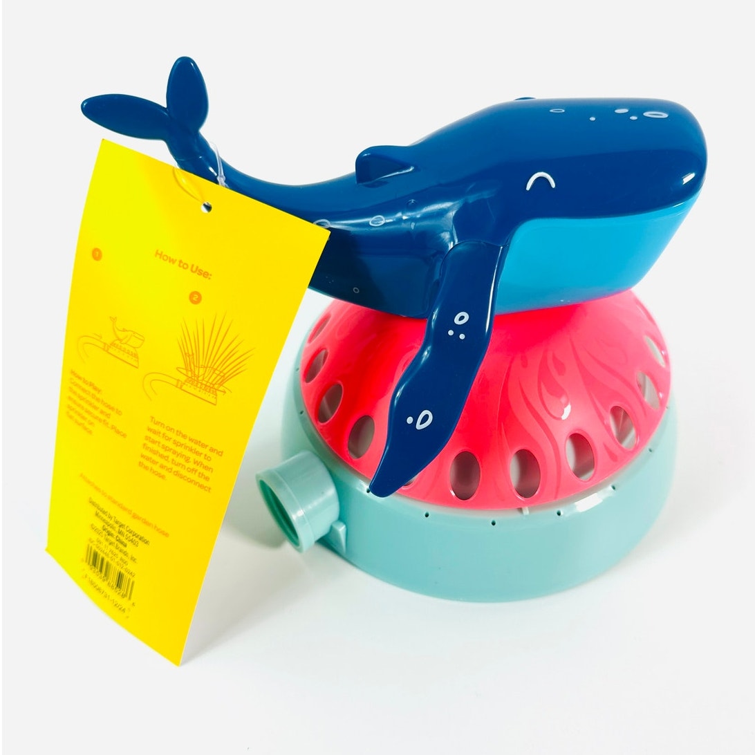 Sun Squad Spinning Whale Sprinkler Summer Outdoor Water Toy Target Brand New