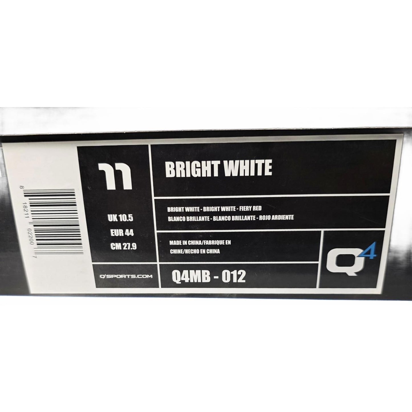 🏀 Q4 Sports Q4MB-012 “Bright White / Fiery Red” Basketball Shoes – Size 11