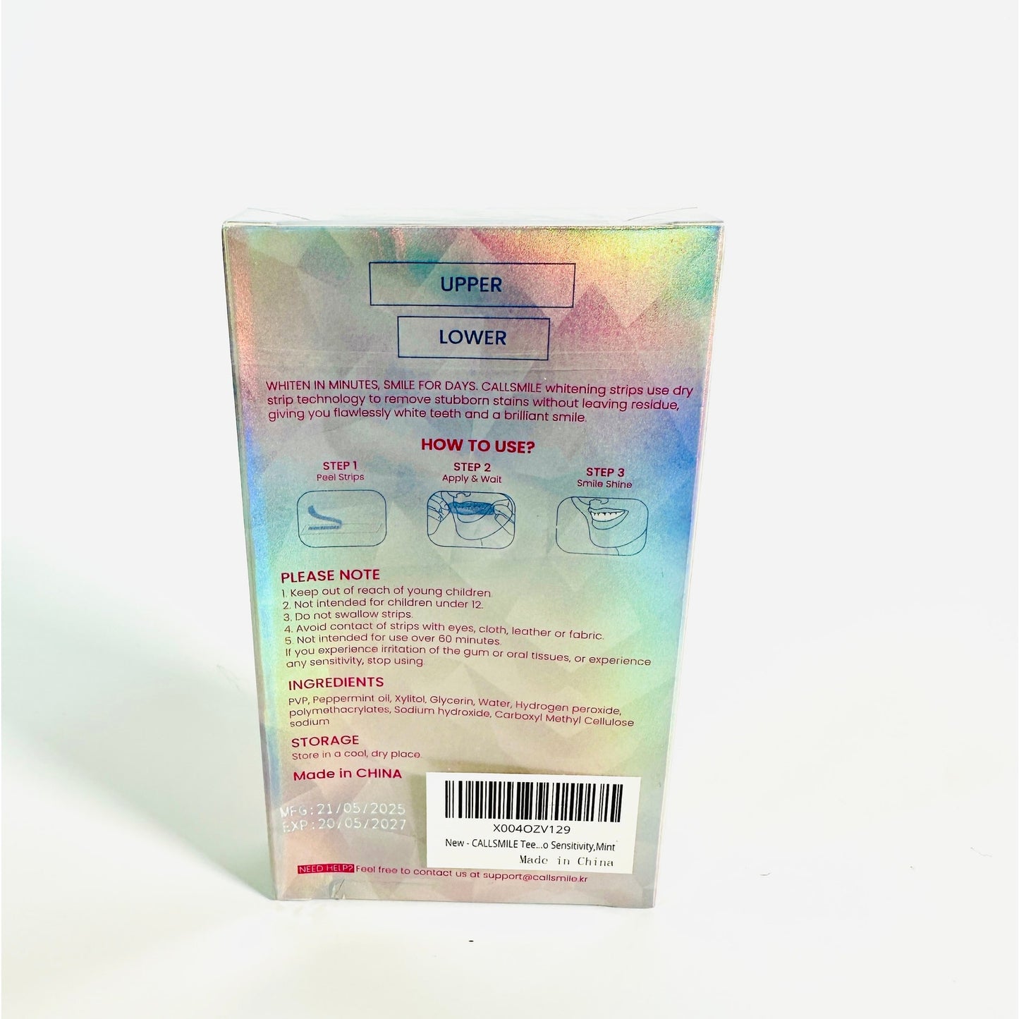 ✨ Callsmile Whitening Strips Mint 14 Treatments New