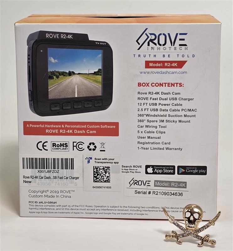 Rove R2-4K Dash Cam UHD Car Camera WiFi GPS- New in Box