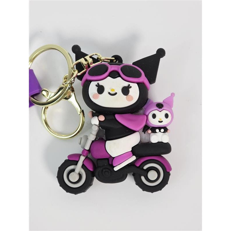 ποΈπ Kuromi Motorcycle Wristlet Keychain Charm (Purple Strap) Sanrio