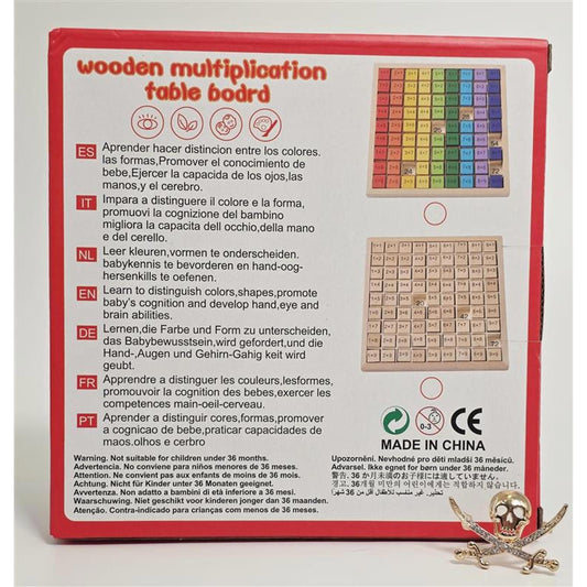 Wooden Multiplication Table Board Educational Toy