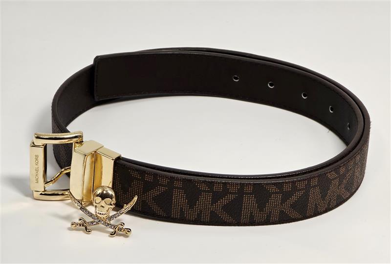 Michael Kors Men’s Reversible Brown Logo Belt Gold