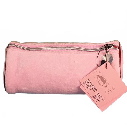 π Juicy Couture Pink Plush Barrel Cosmetic Bag