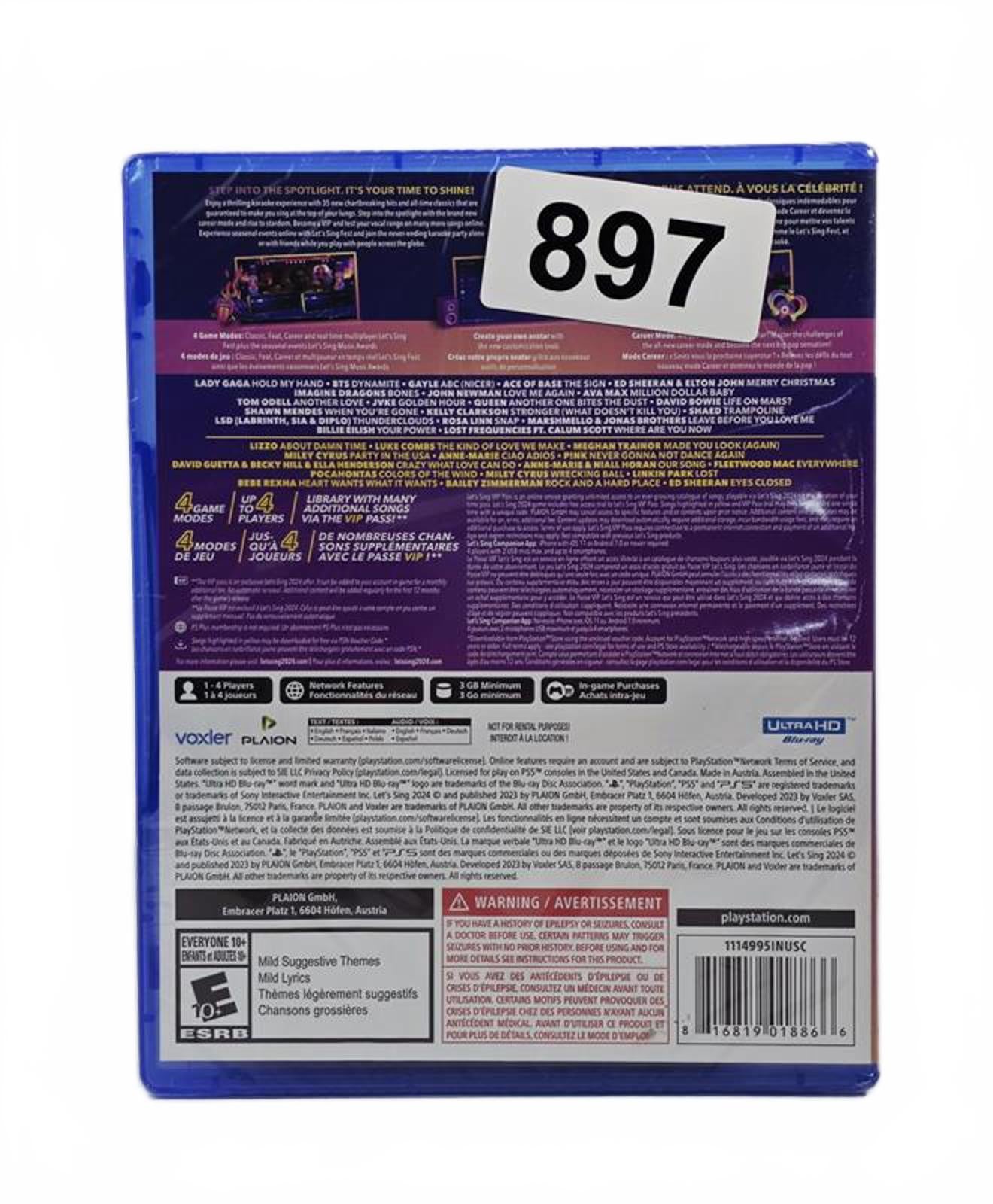 🎤 Let’s Sing 2024 (PS5)