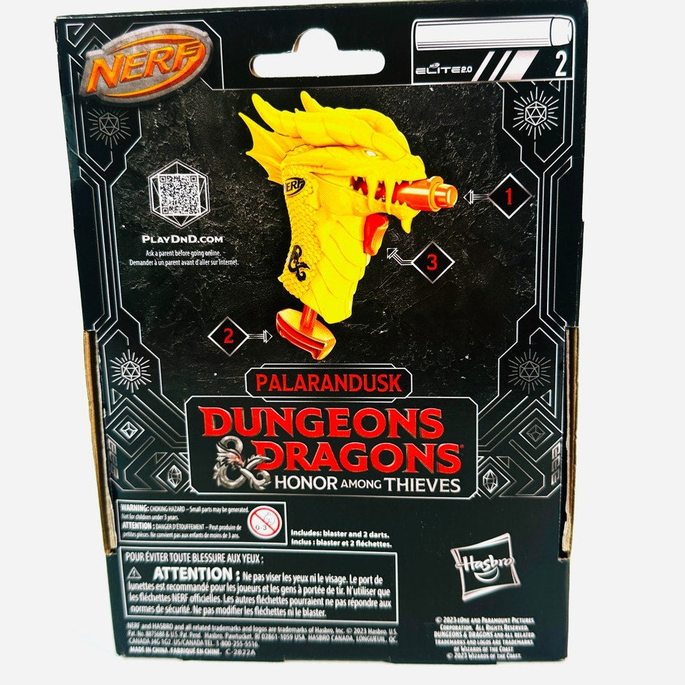 NERF Dungeons Dragons Palarandusk Gold Dragon Dart Blaster Honor Among Thieves