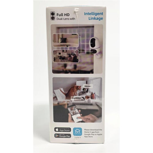 Virtavo EggSentry Dual-Lens Indoor Security Camera 1080P