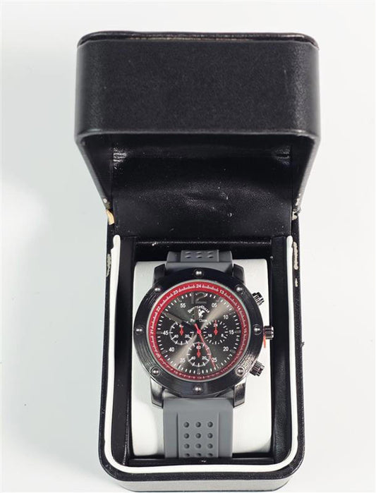 ⏱️ Beverly Hills Polo Club Chronograph Sport Watch – Black/Red