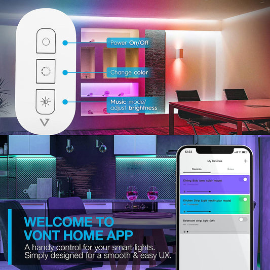 💡 Vont Smart Strip Light – 16.4 ft (Wi-Fi LED Lighting Kit)