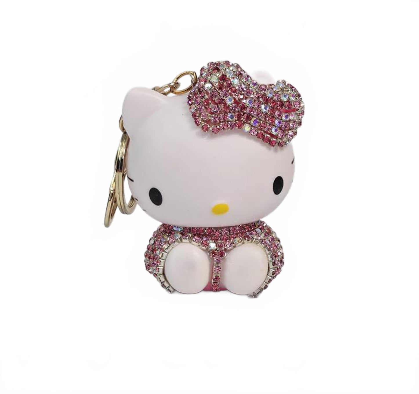 💎 Hello Kitty Crystal Rhinestone Keychain – Pink Edition