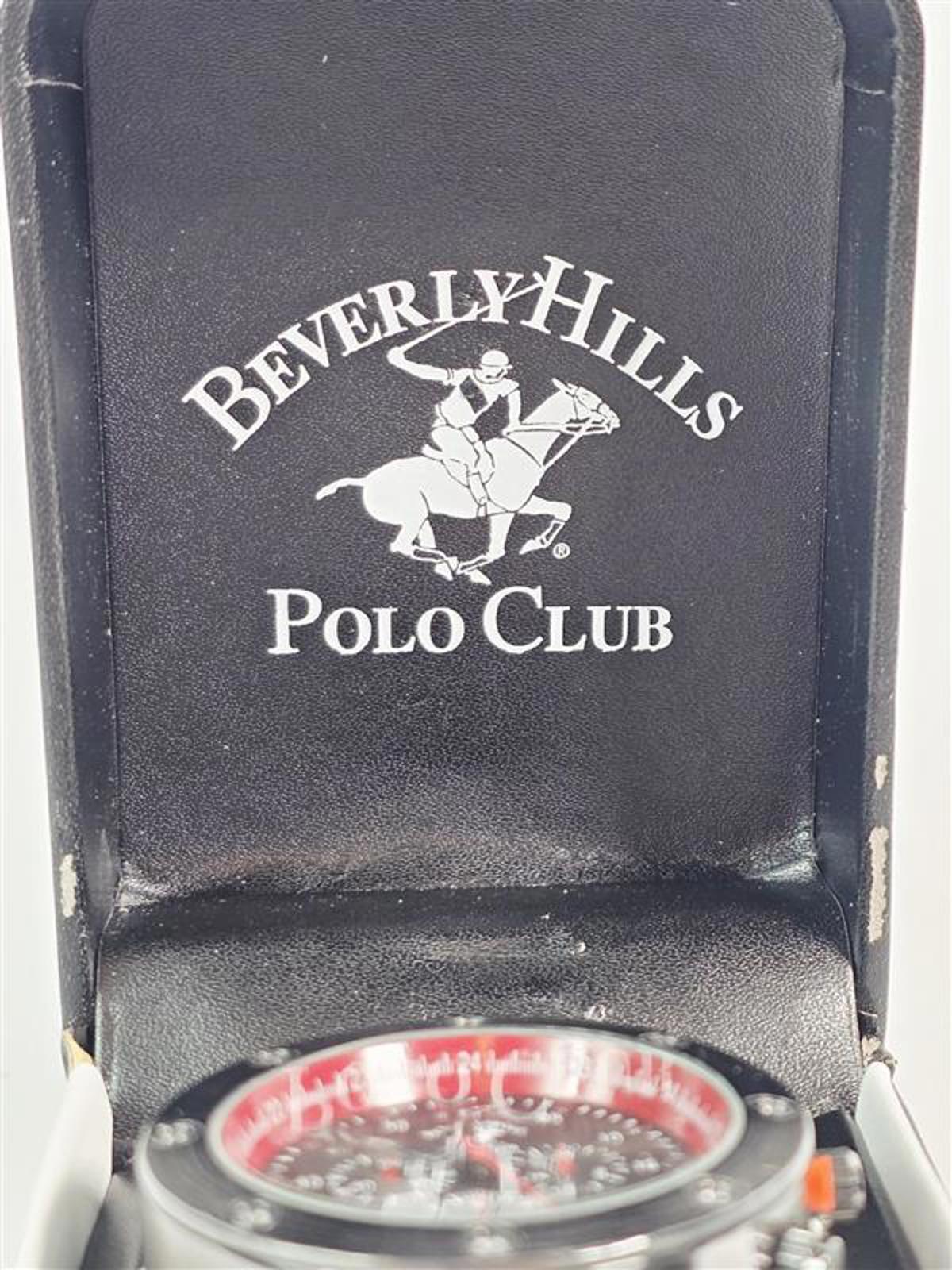 ⏱️ Beverly Hills Polo Club Chronograph Sport Watch – Black/Red