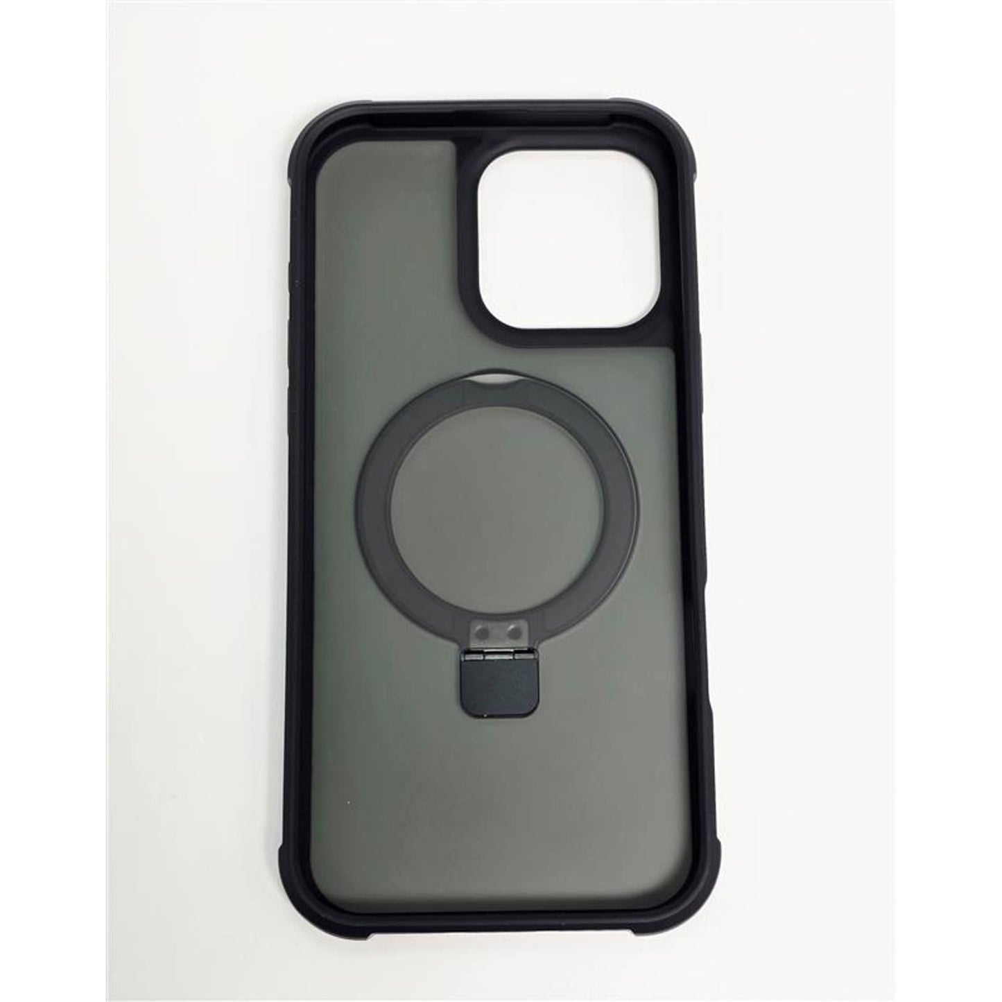 Luxeon Black Phone Case with Ring Kickstand Grip