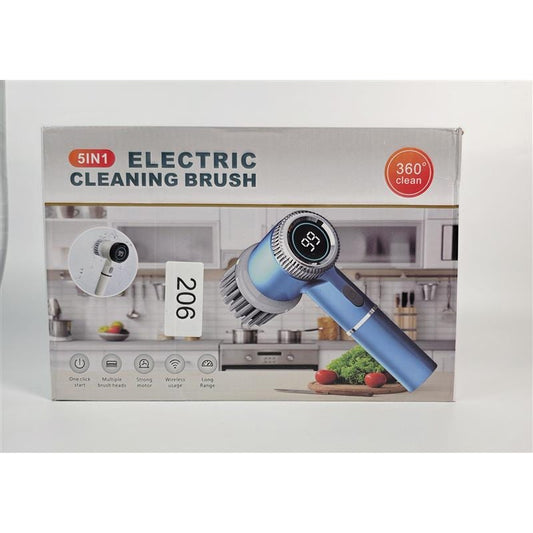 🧽⚡ 5-in-1 Electric Cleaning Brush 360° Spin Scrubber (Blue) Damaged Box