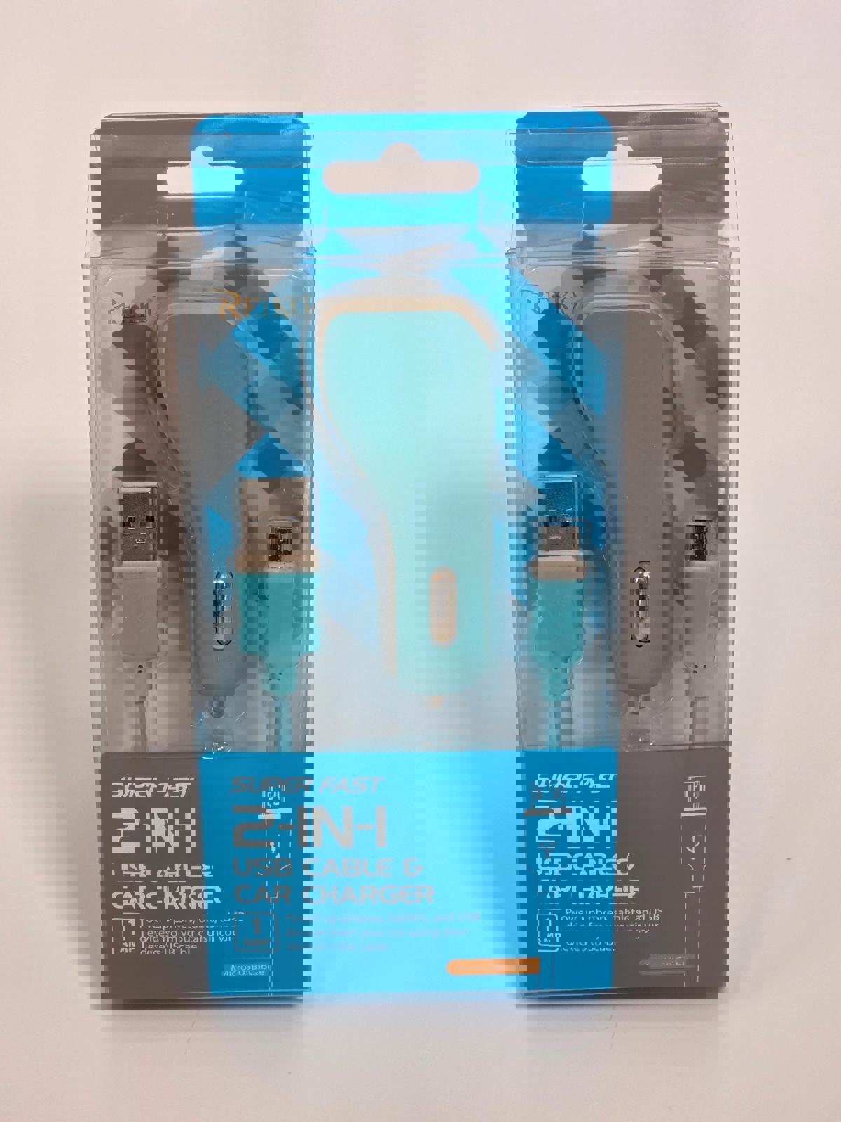 Reiko Super Fast 2-in-1 USB Cable & Car Charger (Micro-USB)