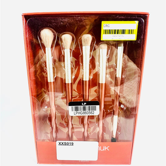 🖌️ Sonia Kashuk 5-Piece Geometric Makeup Brush Set Bronze New
