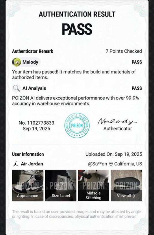 2017 Nike Air Jordan 1 Retro High OG Black/Royal/White – 10M (POIZON Verified)