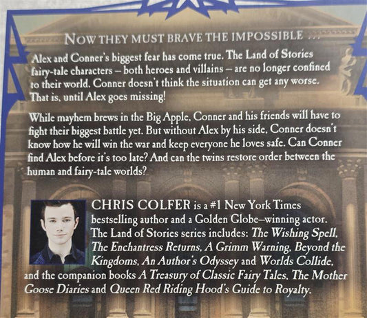 The Land of Stories Worlds Collide Chris Colfer Book New