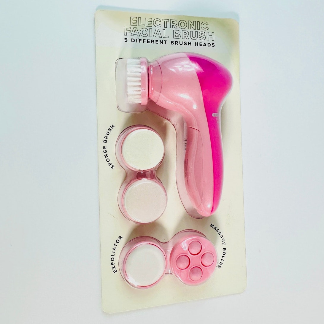 ✨ Vivitar Electronic Facial Brush 5-in-1 Spa Kit Pink Battery Op New