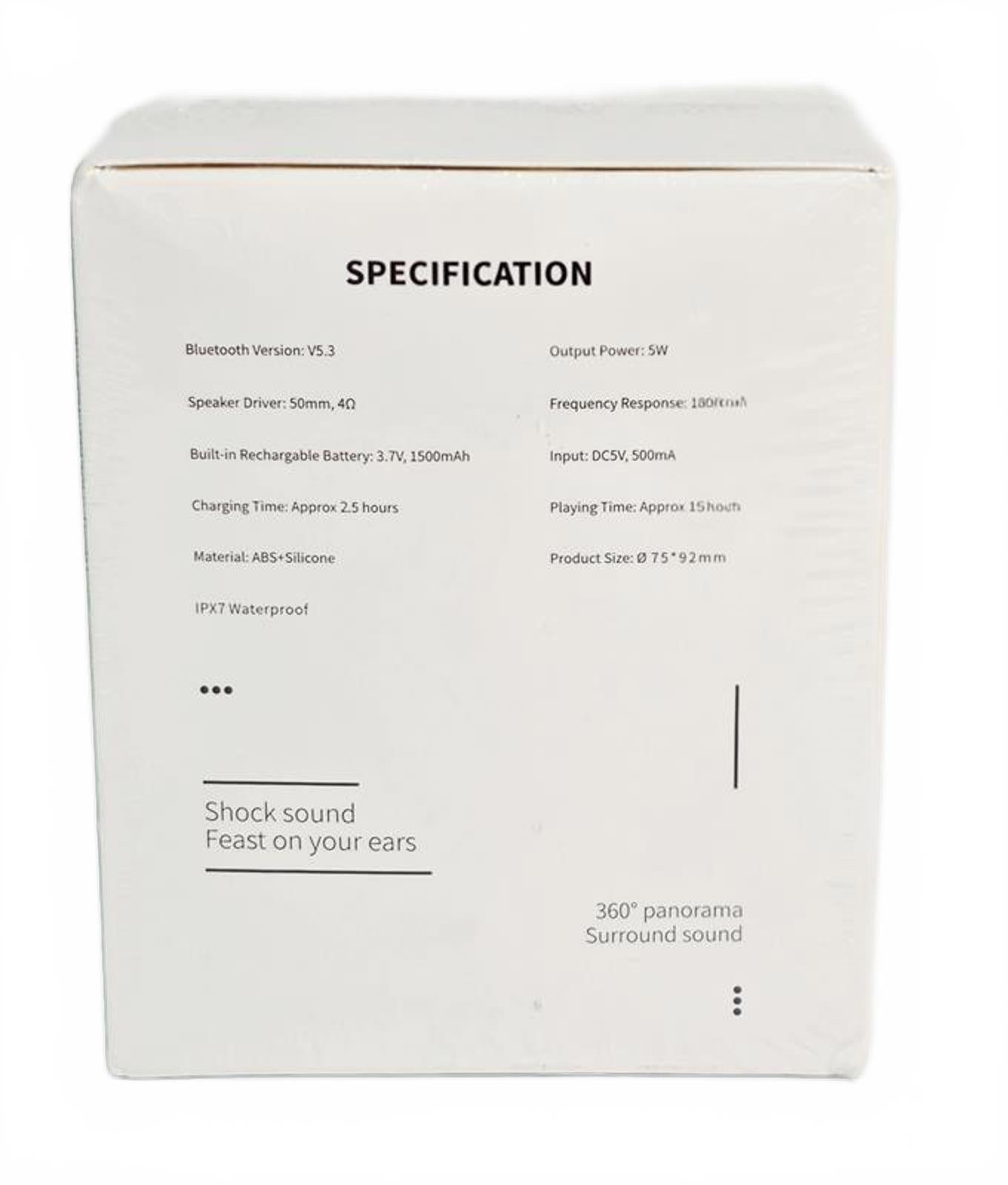 🔊 Portable Gradient Bluetooth Speaker – “Small Body, Big Voice” Edition