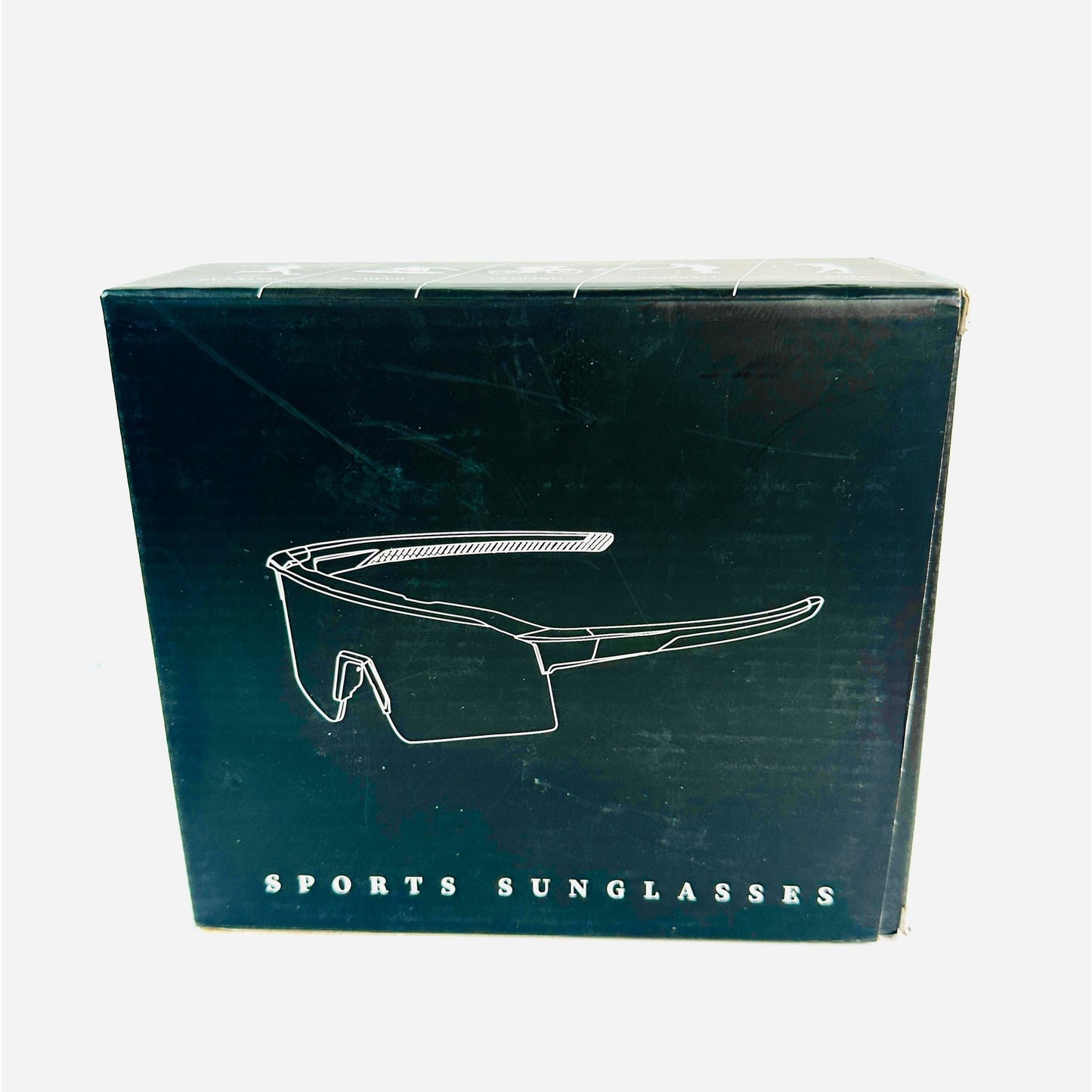 🕶️ Sport Sunglasses Wrap-Around Shield w/ Hard Case & Clear Lens New