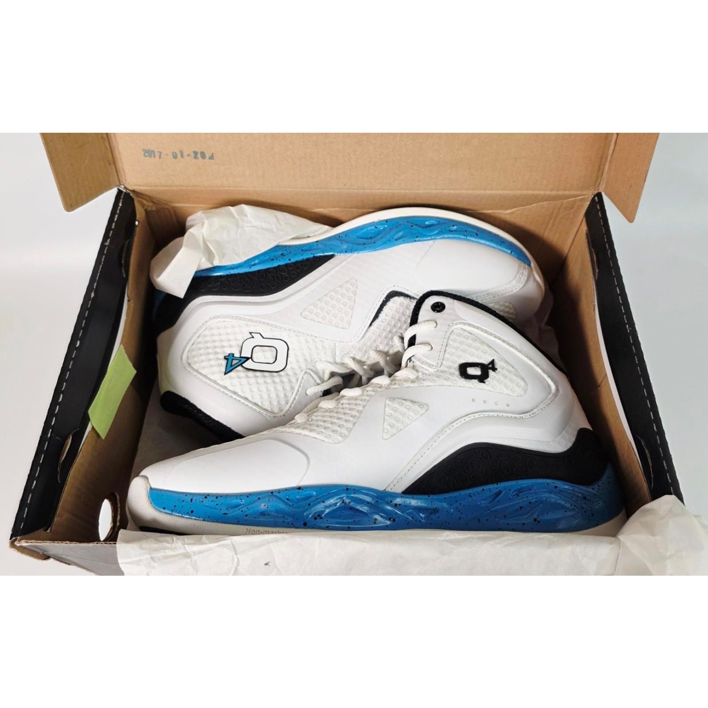 🏀 Q4 Sports Q4MB-002 “Bright White / Aster Blue” Basketball Shoes – Size 7.5
