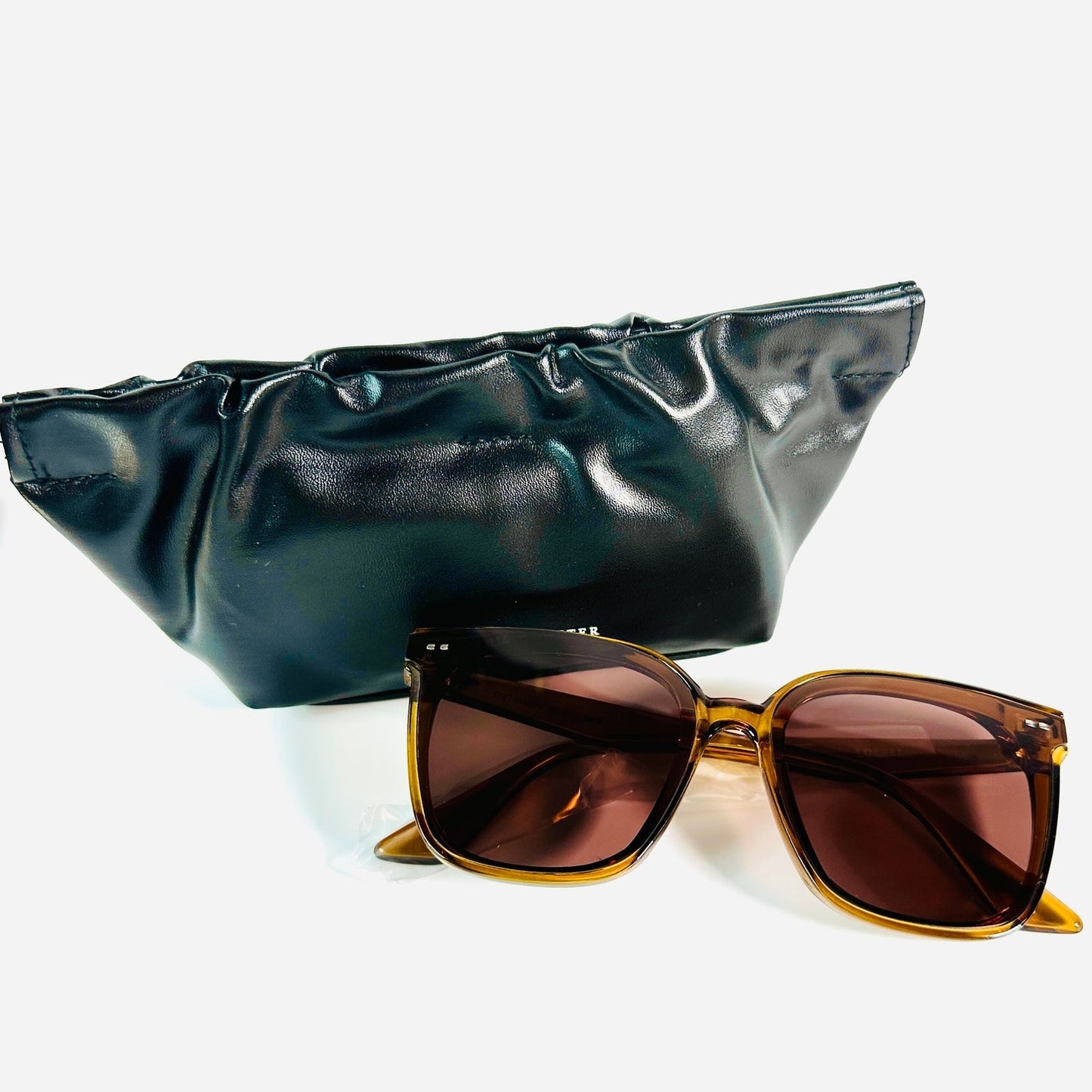 🕶️ Genie Monster Oversized Square Sunglasses Tortoise Frame New