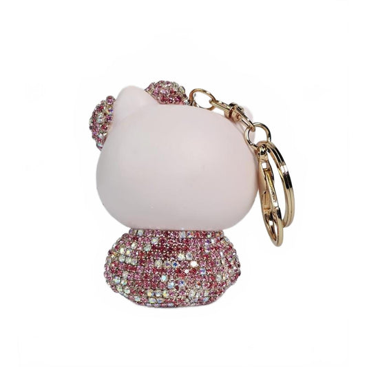 💎 Hello Kitty Crystal Rhinestone Keychain – Pink Edition