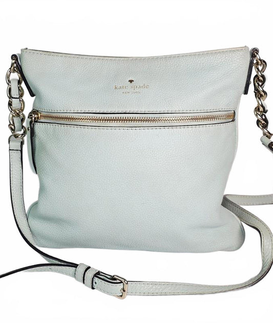 🩵 Kate Spade New York Pebbled Leather Crossbody – Powder Blue