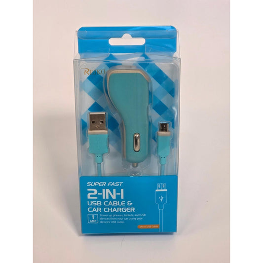 Reiko Super Fast 2-in-1 USB Cable & Car Charger (Micro-USB)