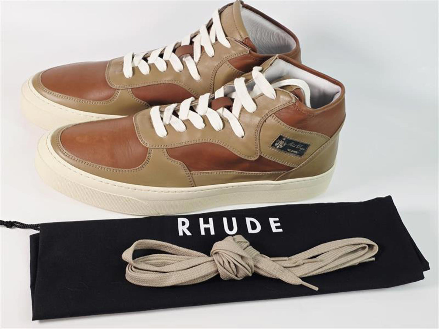 🤎 Rhude Cabriolet “Yellows” High-Top Sneakers Men’s 11 New