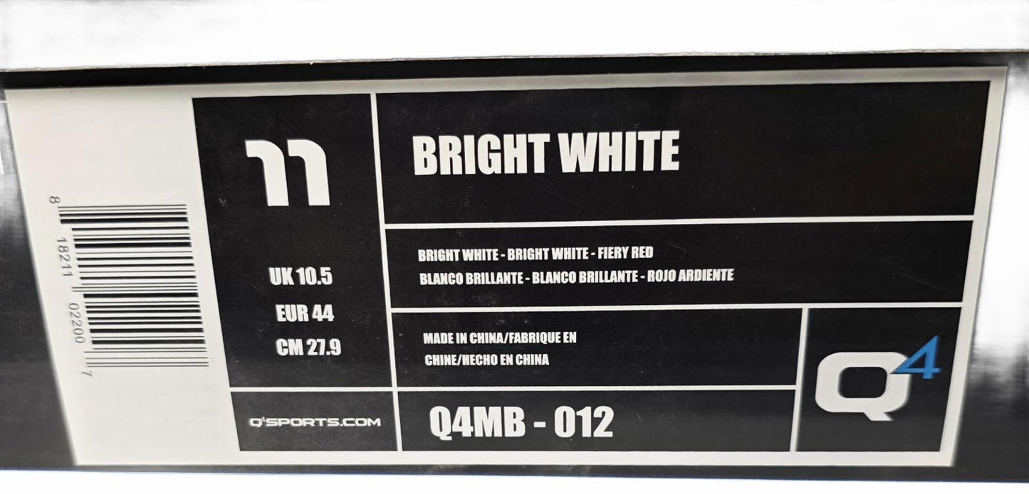 🏀 Q4 Sports Q4MB-012 “Bright White / Fiery Red” Basketball Shoes – Size 11