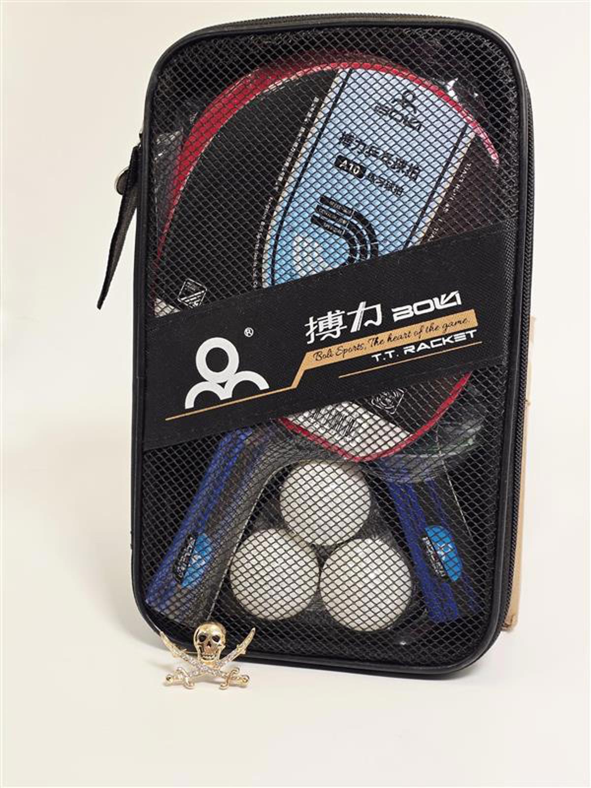 Table Tennis Paddle & Ball Set with Carrying Case New