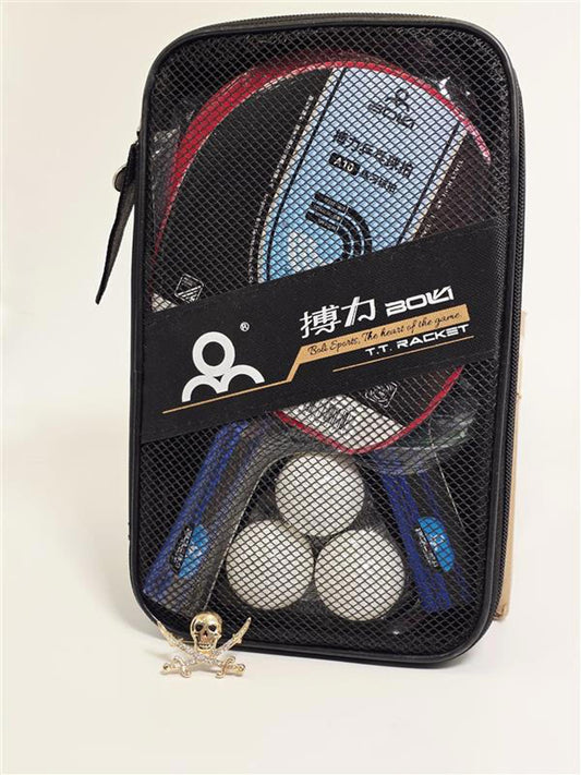 Table Tennis Paddle & Ball Set with Carrying Case New
