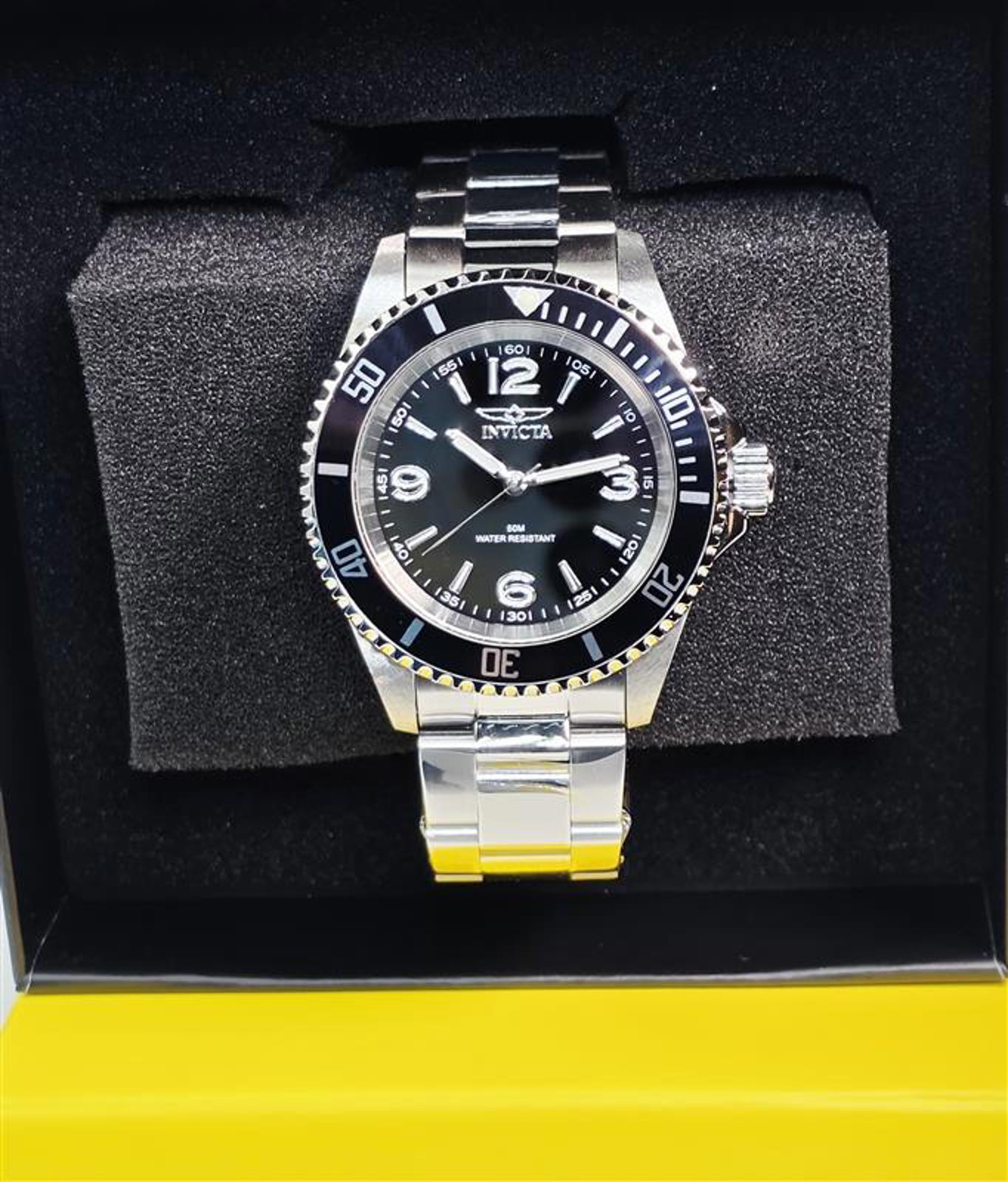 ⌚ Invicta Pro Diver Men’s Stainless Steel Watch – Black Dial