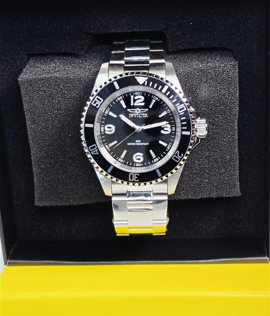 ⌚ Invicta Pro Diver Men’s Stainless Steel Watch – Black Dial